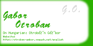 gabor otroban business card